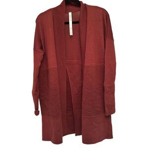 Lululemon dark red wrap wool sweater- size 4